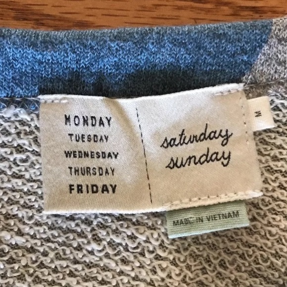 saturday Sunday blue gray polka dot - Picture 3 of 3